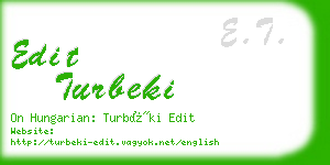 edit turbeki business card